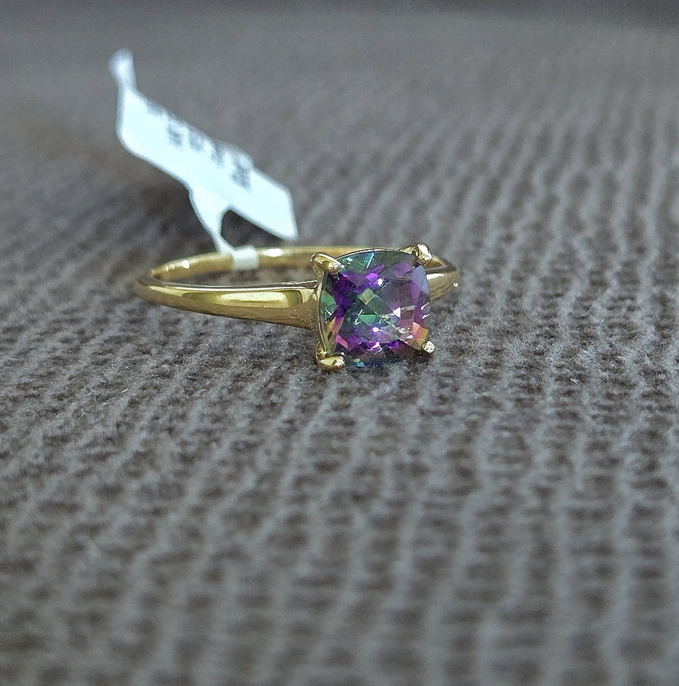 Shivam Cushion Cut Rainbow🌈 Quartz Ring💍 - NWT - Picture 16 of 16